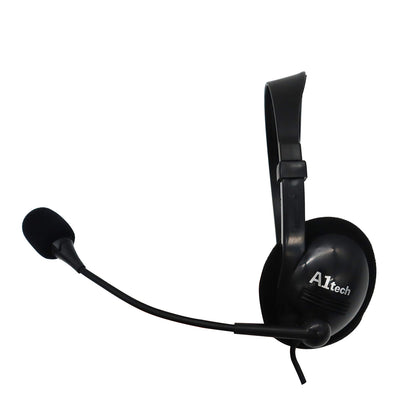 A1TECH AAH-002S SINGLE 4 PIN JACK HEADSET WITH MICROPHONE & CONTROLLER