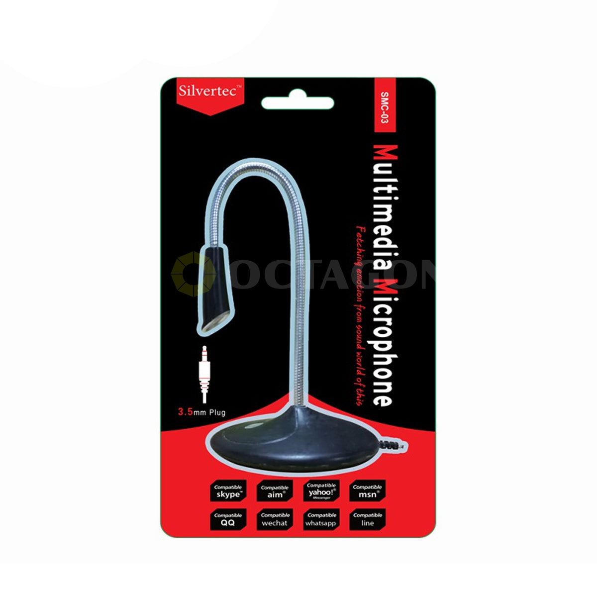 SILVERTEC SMC-03 BLACK MICROPHONE 3.5MM