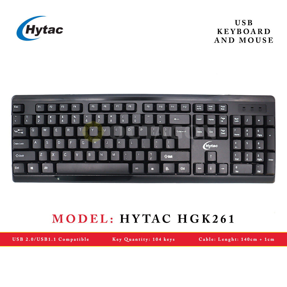HYTAC HGK261 USB KEYBOARD AND MOUSE