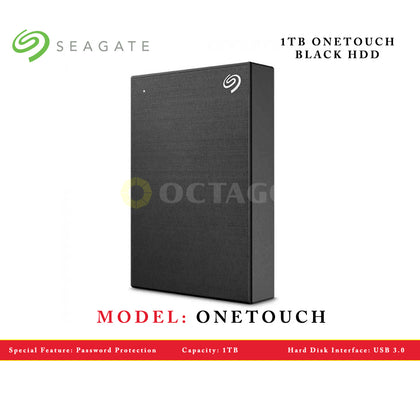 SEAGATE 1TB ONETOUCH HDD W/ PW