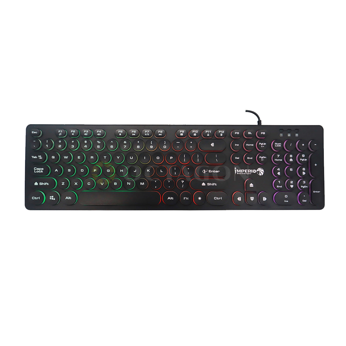 IMPERIO IKBL-K500 GAMING KEYBOARD US LAYOUT RAINBOW BACKLIGHT – Octagon ...