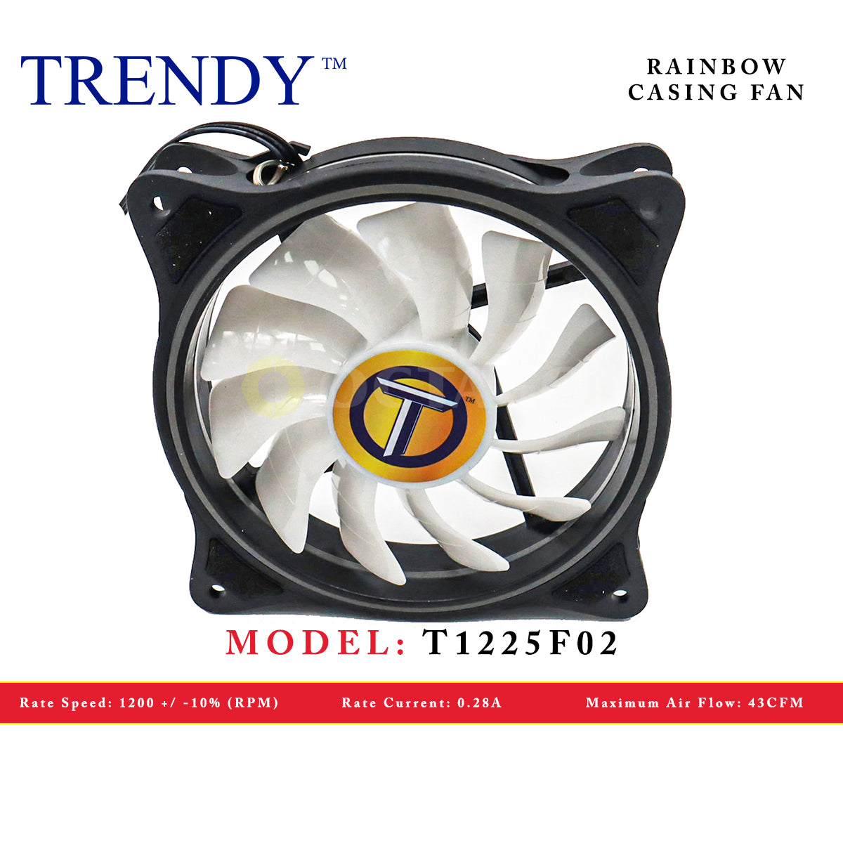 TRENDY T1225F02 RAINBOW CASING FAN