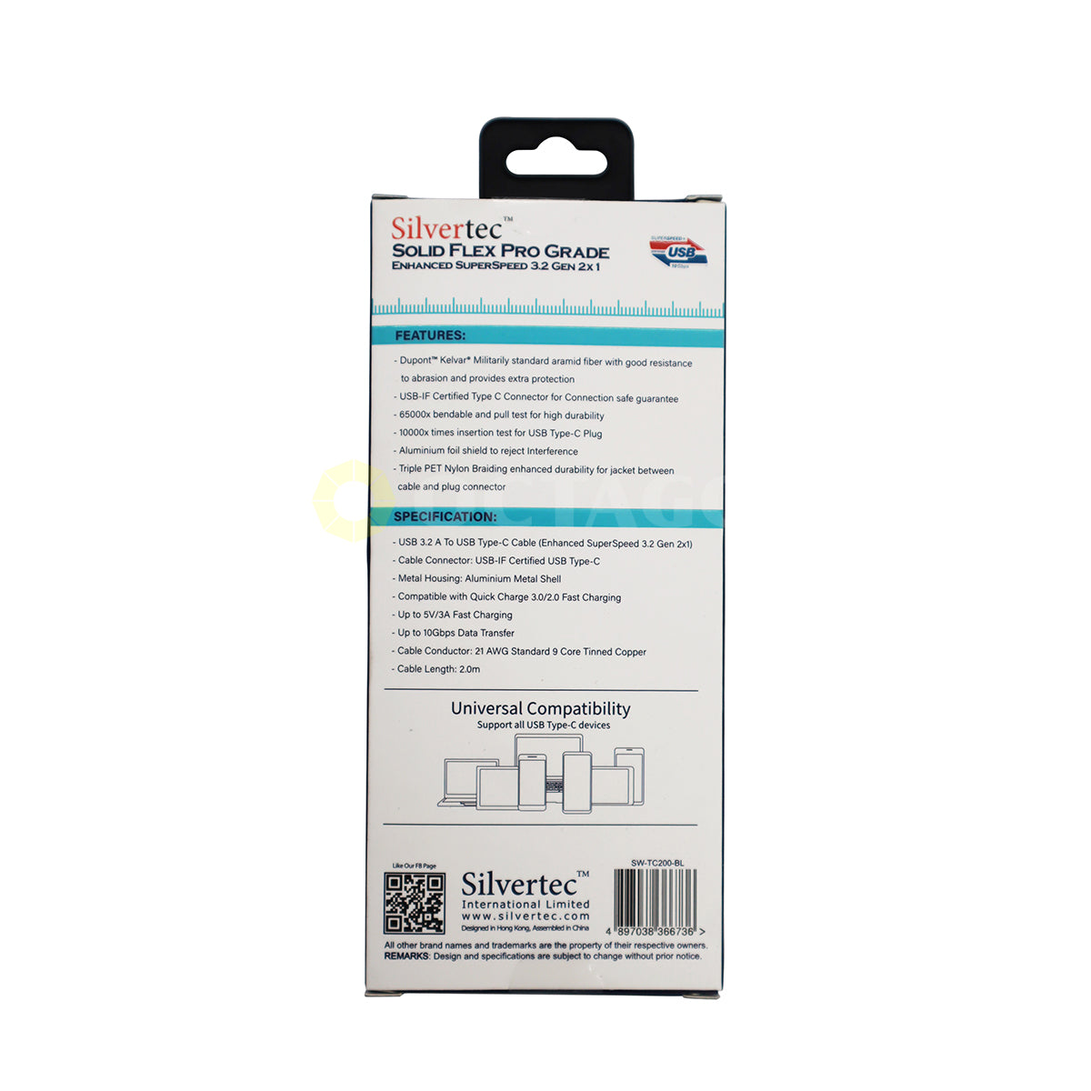 SILVERTEC SW-TC200- USB3.1