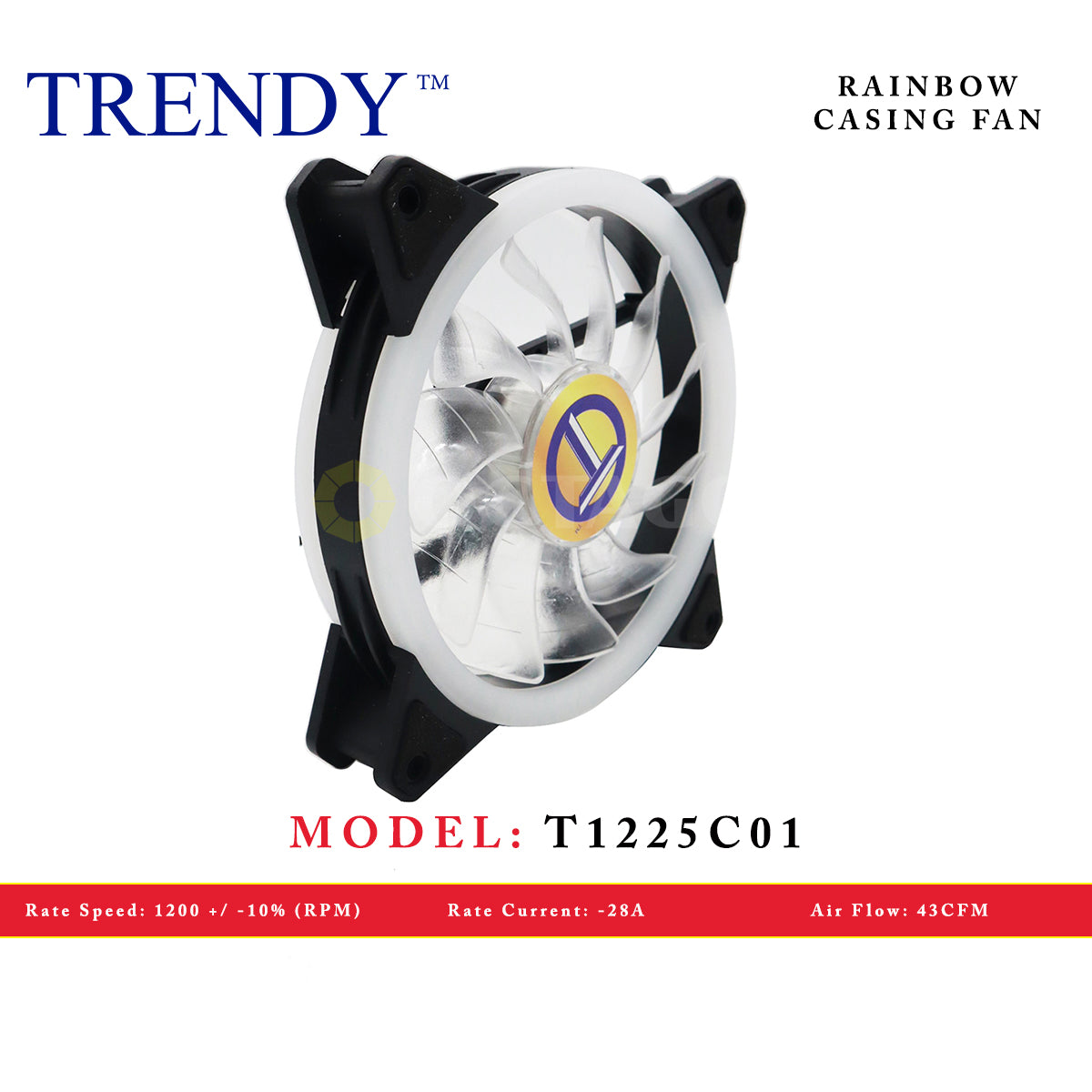 TRENDY T1225C01 RAINBOW CASING FAN
