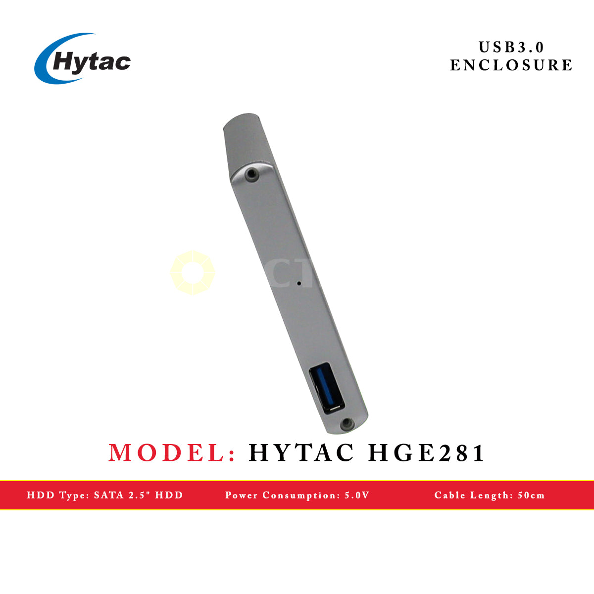 HYTAC HGE281 SILVER USB3.0 ENCLOSURE