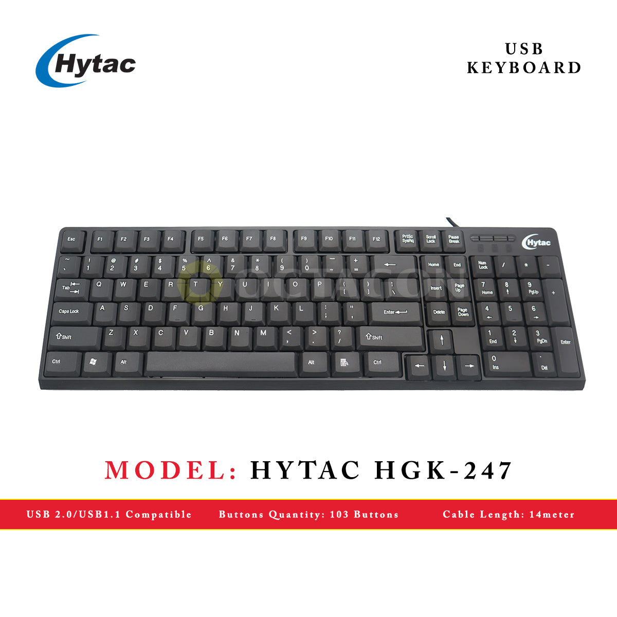 HYTAC HGK-247 BLACK USB KEYBOARD