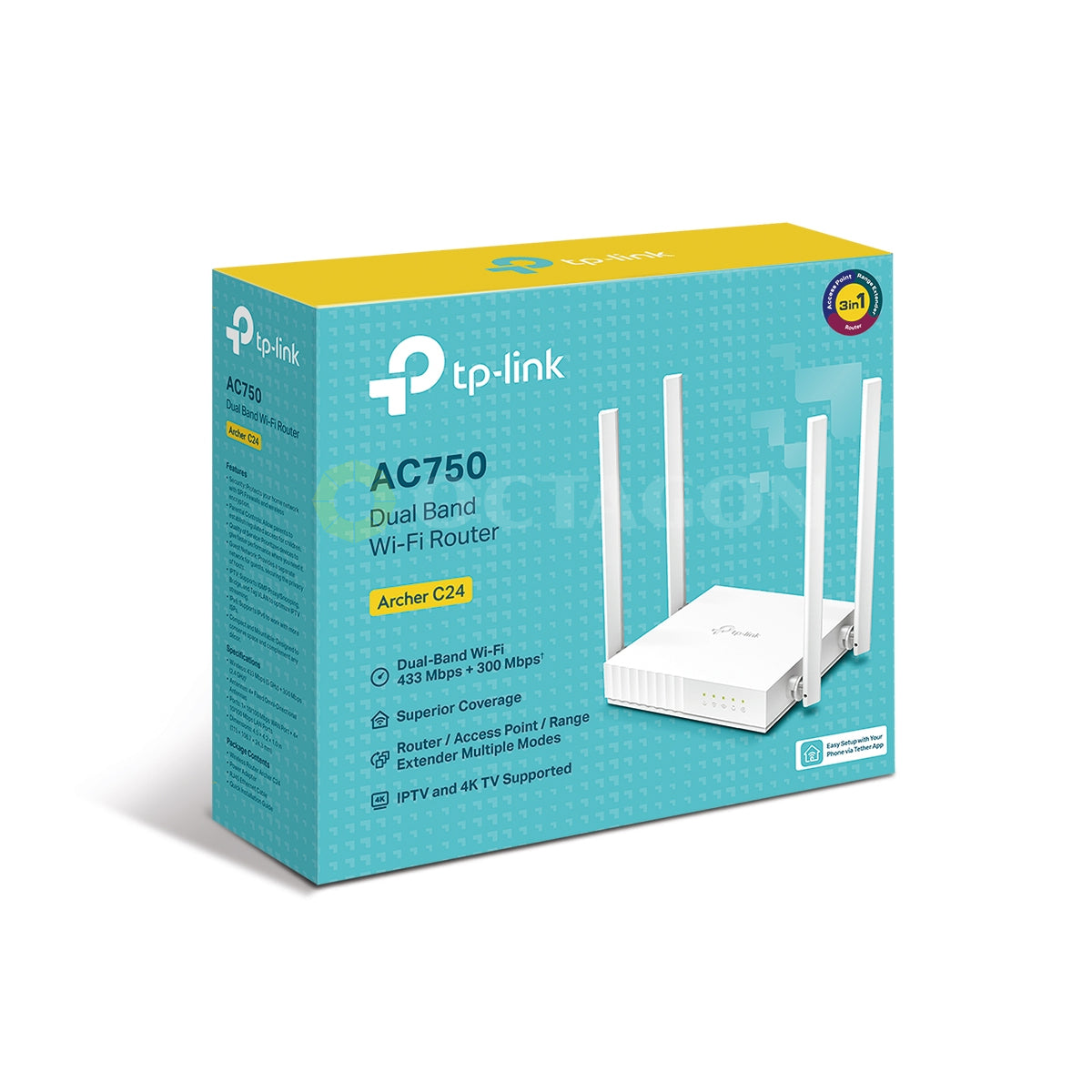 TPLINK ARCHER C24 AC750 DUAL BAND WI-FI