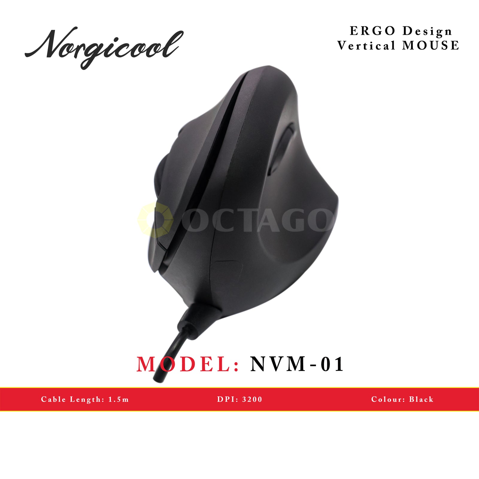 NORGICOOL NVM01-BK USB VERTICAL MOUSE