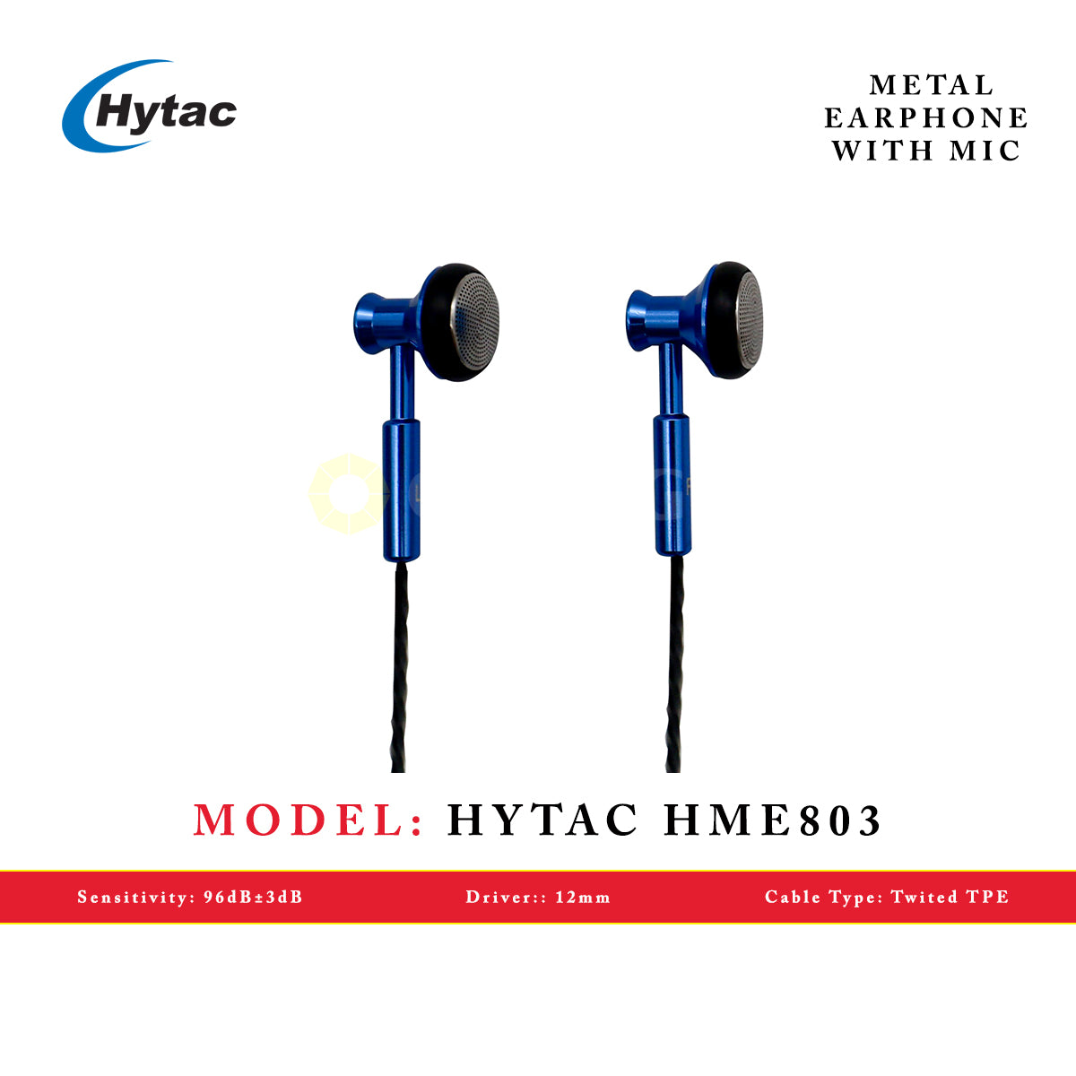 HYTAC HME804 BLUE METAL EARPHONE