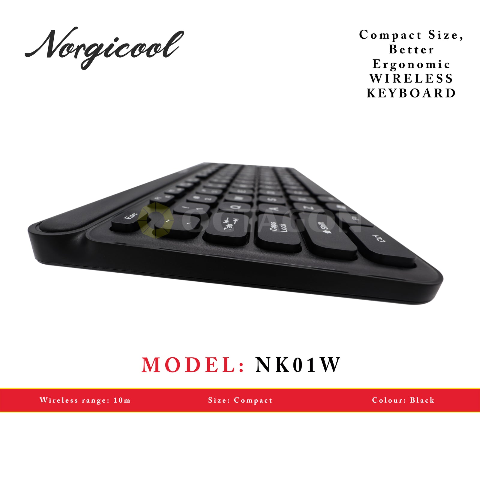 NORGICOOL NK01W-BK WL KEYBOARD BLACK
