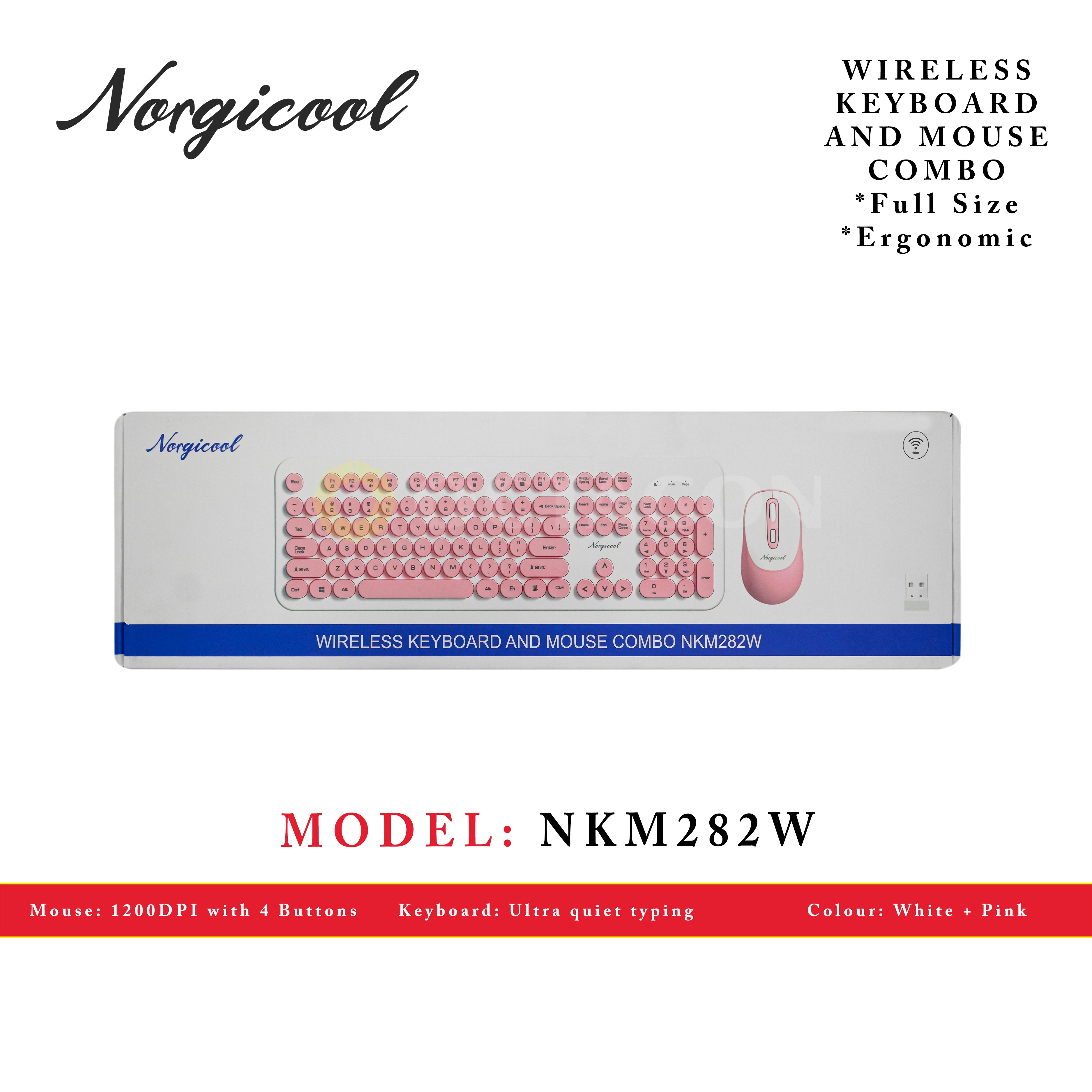 NORGICOOL NKM282W-PK COMBO WL KEYBOARD