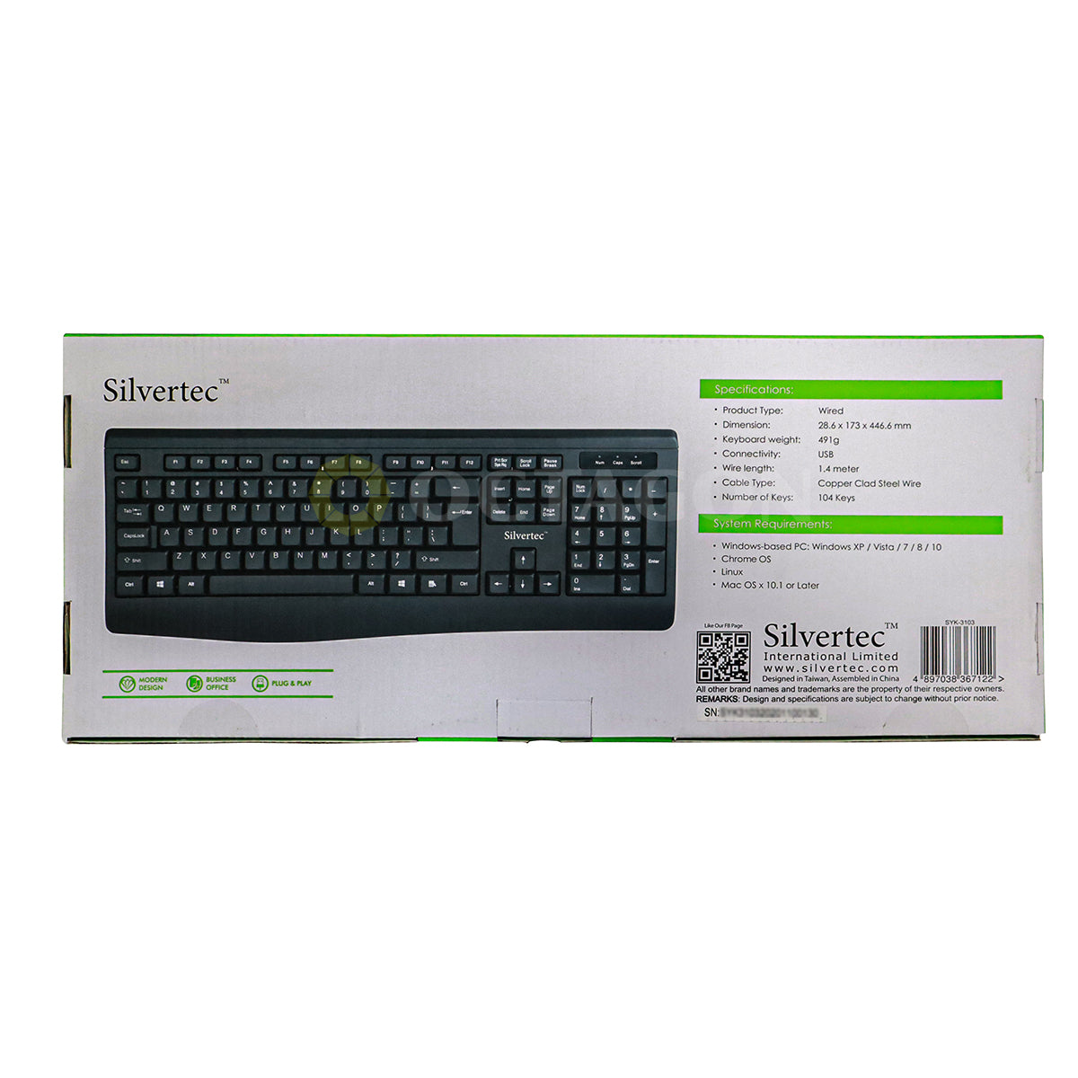 SILVERTEC SYK-3103 WIRED KEYBOARD