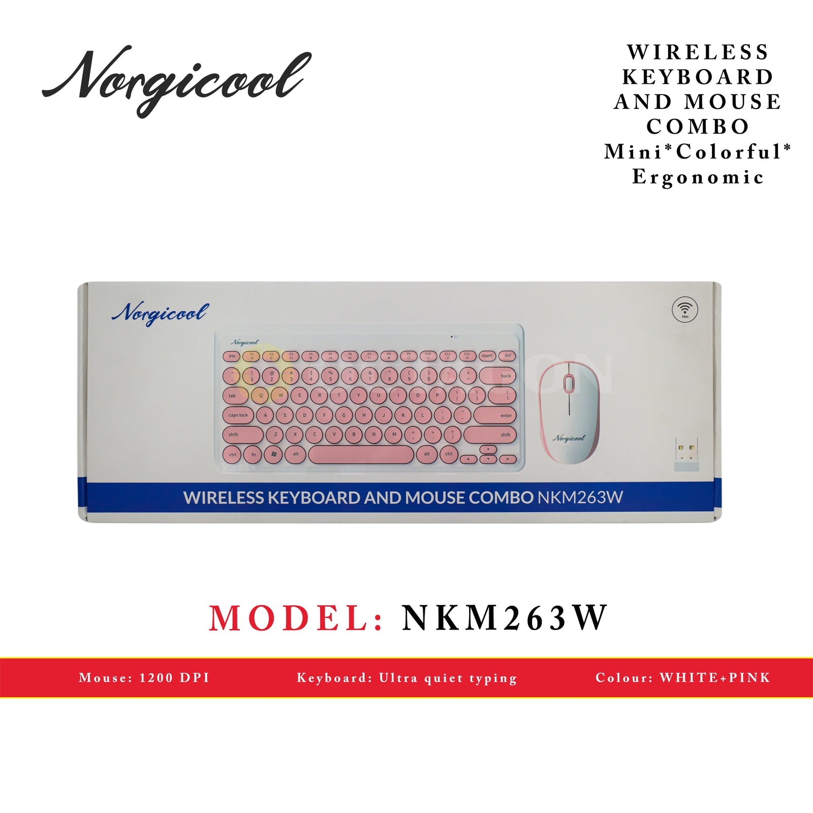 NORGICOOL NKM263W-PK COMBO WL KEYBOARD