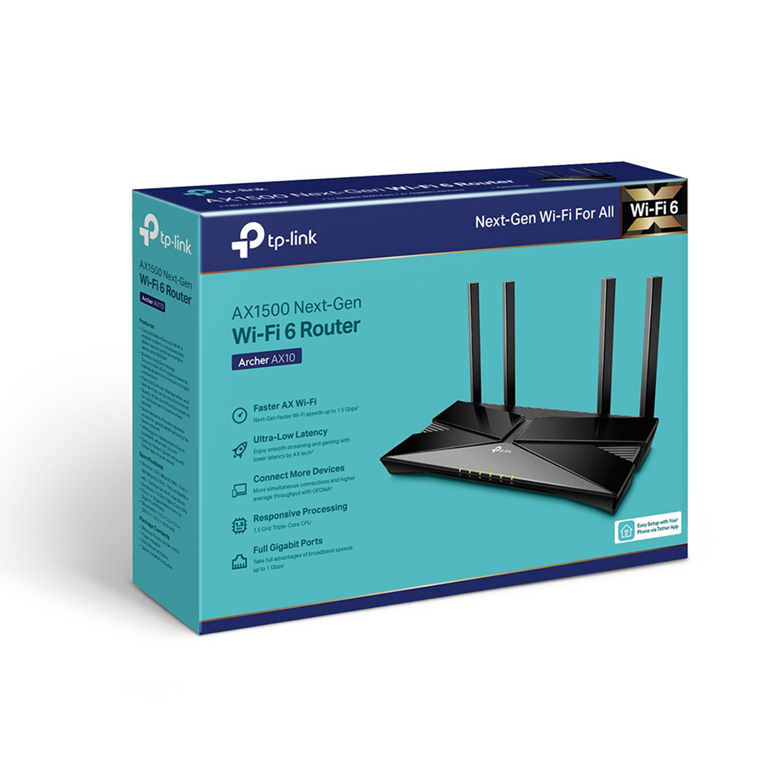 TPLINK ARCHER AX10 AX1500 WIFI 6 ROUTER