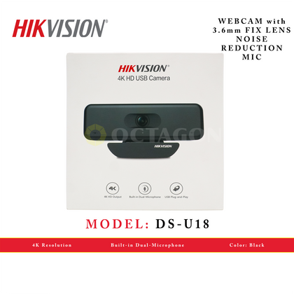 HIKVISION DS-U18 WEBCAM 4K 8MP CMOS 0.1