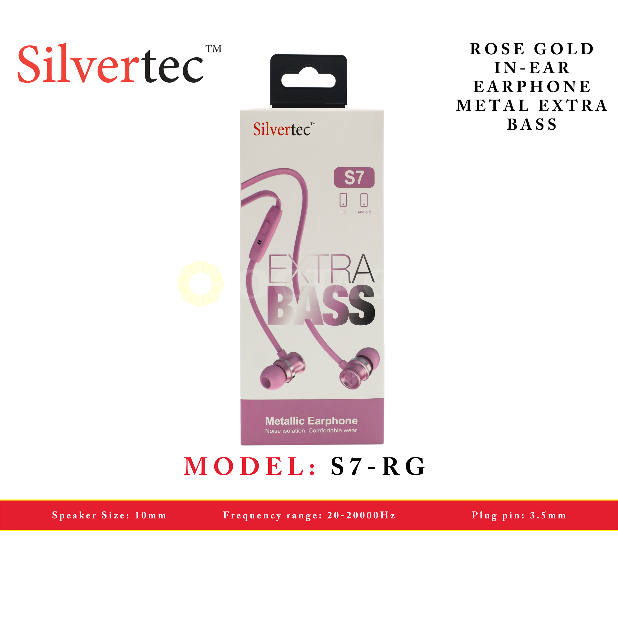SILVERTEC S7-RG ROSE GOLD IN-EAR