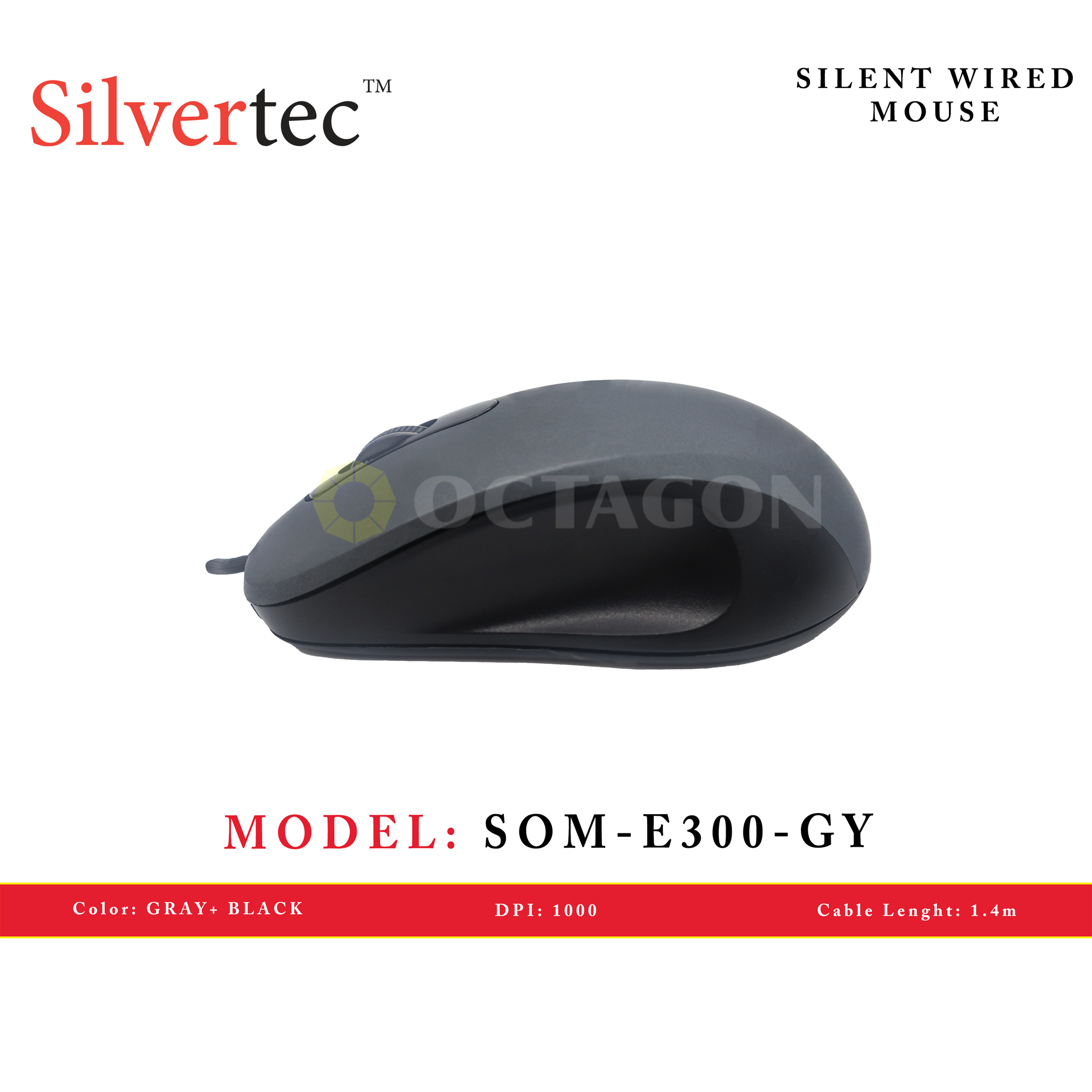 SILVERTEC SOM-E300-GY 1000DPI SILENT