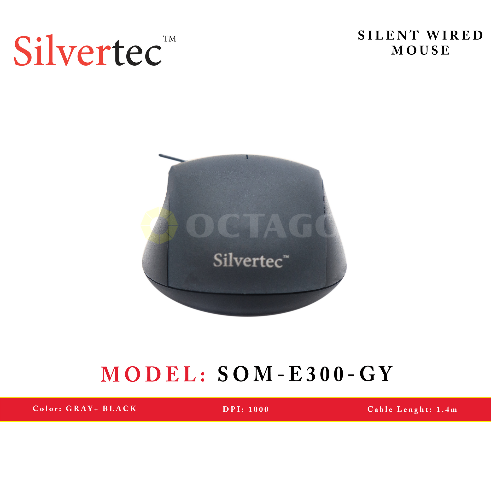 SILVERTEC SOM-E300-GY 1000DPI SILENT