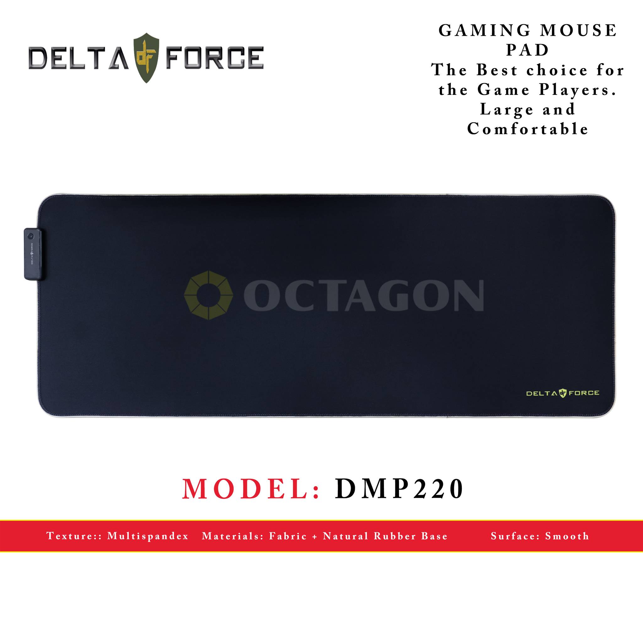 DELTA FORCE DMP220 MOUSE PAD USB RGB 800*300*4MM – Octagon Computer  Superstore