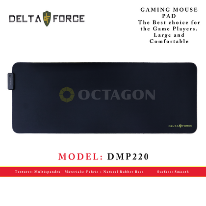 DELTA FORCE DMP220 MOUSE PAD USB RGB 800*300*4MM