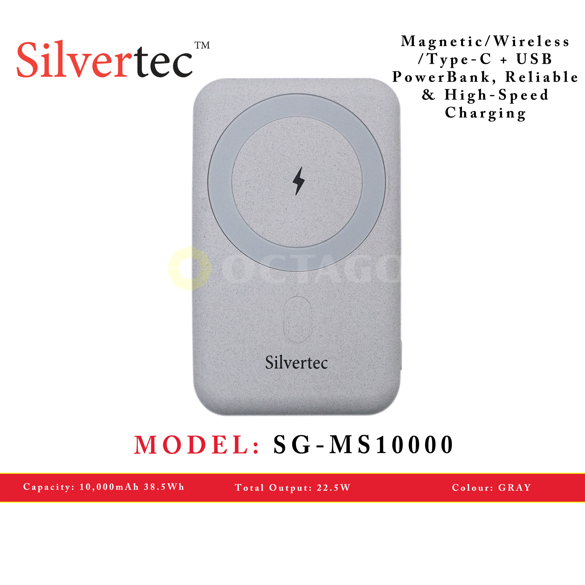 SILVERTEC SG-MS10000-GY 10000MAH PD MAG