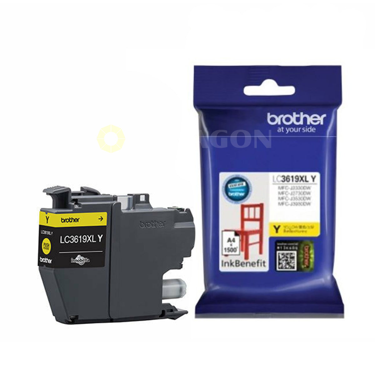 BROTHER LC-3619 YELLOW INK CARTRIDGE