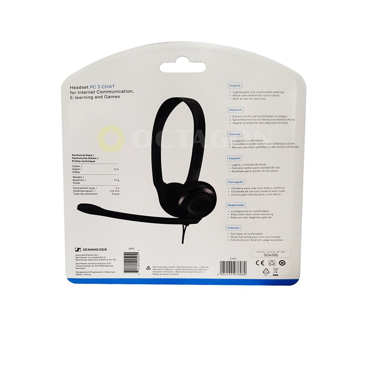 SENNHEISER PC 3 CHAT 2X3.5 JACK PC HEADSET WITH MICROPHONE WIRED 2M NO –  Octagon Computer Superstore